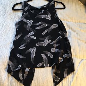 Express slit back sleeveless blouse